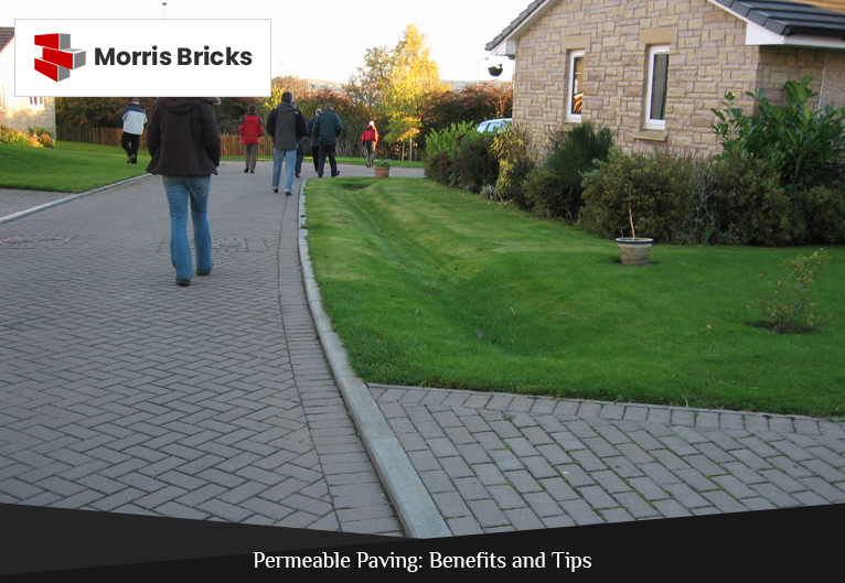 Permeable paving stones showing their interlocking design